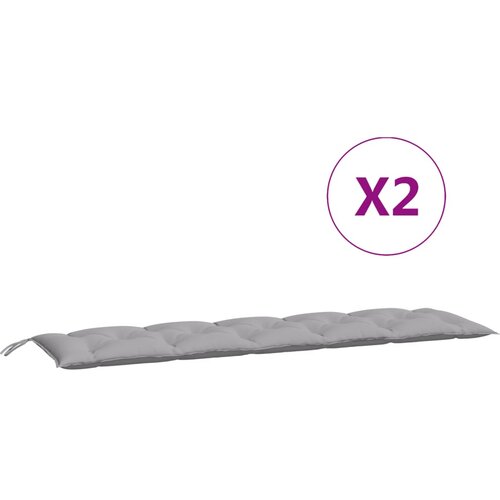  Jastuci za vrtnu klupu 2 kom sivo 180x50x7cm tkanine Oxford Slike