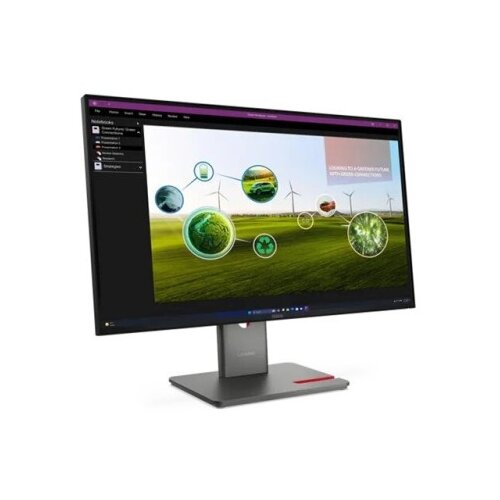 Lenovo ThinkVision P27Q-40 27-palčni IPS QHD zaslon (2560 × 1440), razmerje 16:9, osveževalna frekvenca 24 Hz, svetlost 350 cd/m2, kontrast 1500:1, odzivni čas 6 ms; priključki: 3× USB-A, 1× USB-C, 1× USB-B, HDMI in DisplayPort; 99 % sRGB, barva eclipse b Cene