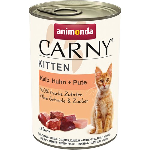 Animonda Carny Kitten 12 x 400 g - Teletina, pi&amp;scaron;čanec &amp;amp; puran Slike