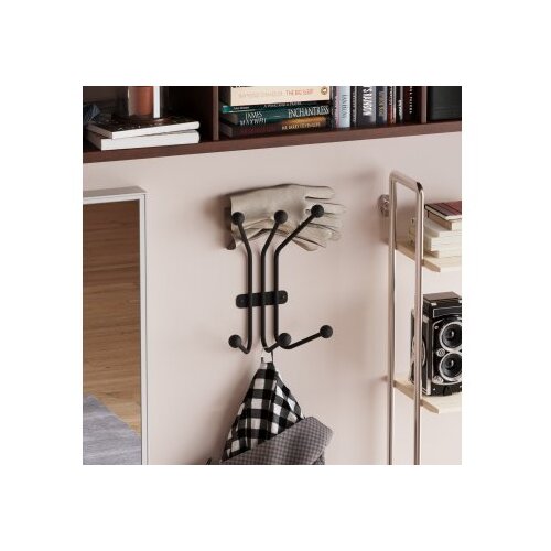 WALLXPERT metalna zidna kuka crna boja ant Slike