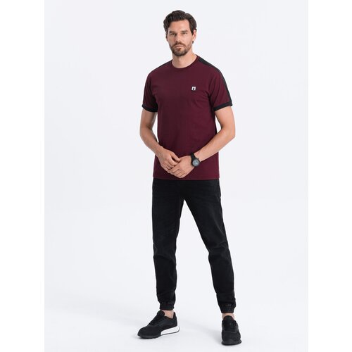 Ombre Men's cotton t-shirt with contrasting inserts Cijene