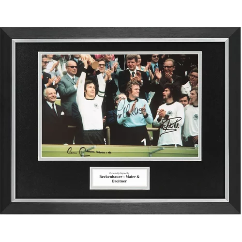  Beckenbauer, Maier & Breitner Signed 16"x12" Framed Photo Display Autograph COA