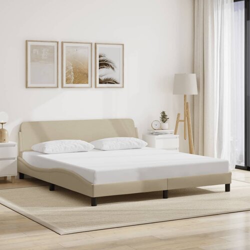 Furnova Posteljni okvir brez vzmetnice krem 180x200 cm blago, (21935672) Slike