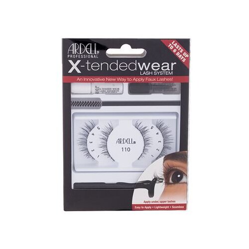 Ardell X-Tended Wear Lash System 110 odtenek Black darilni set umetne trepalnice X-Tended Demi Wispies 1 ks + lepilo za trepalnice X-Tended Wear 1 g + aplikator 1 ks + odstranjevalec trepalnic 1 ks + krtačka za trepalnice 1 ks Cene