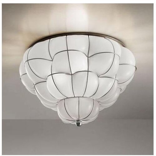  siru - plafonska svetiljka pouff 3xE27/60W/230V hrom/bela, venecijansko staklo Cene