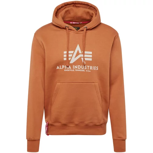 Alpha Industries Sweater majica konjak / prljavo bijela