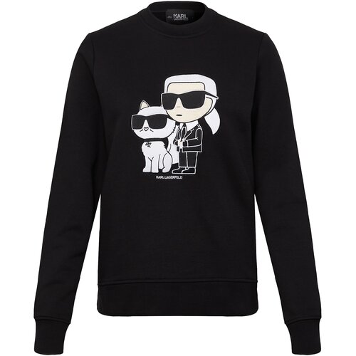 Karl Lagerfeld Sweater majica 'Ikonik 2.0' boja pijeska / crna / bijela Cene