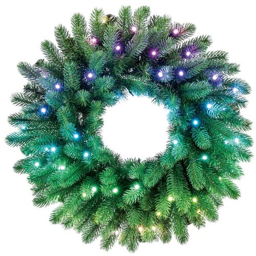 TWINKLY pre-lit wreath 50 RGB LED Green wire Plug type C Cijene