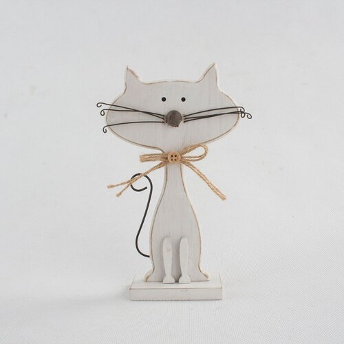 Dakls Bela lesena mačka Cats, višina 25 cm Cene