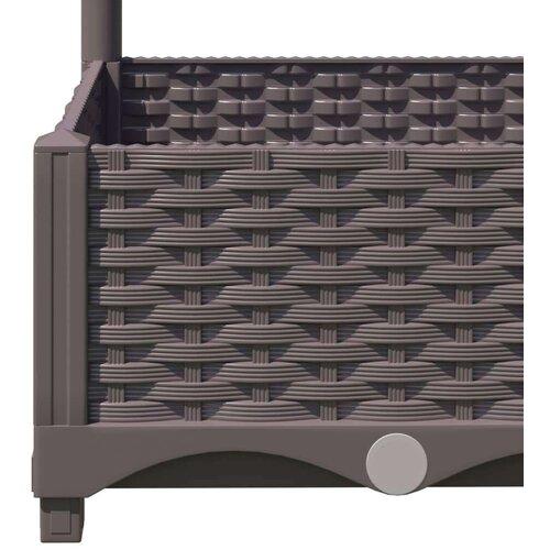  Sadilica s re&amp;scaron;etkom smeđa 40 x 40 x 121 5 cm PP Slike