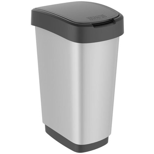 Rotho Kanta za otpatke 50L Twist/ siva/crna Cene