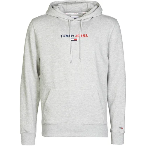 Tommy Jeans TJM LINEAR LOGO HOODIE Siva