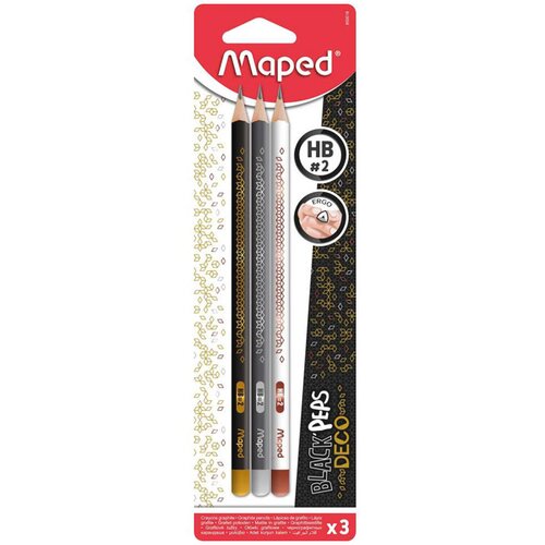 Maped Grafitni svinčnik Deco, HB, 3 kosi Slike