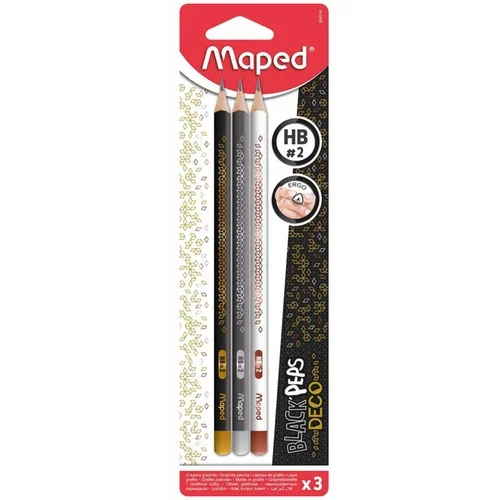Maped Grafitni svinčnik Deco, HB, 3 kosi