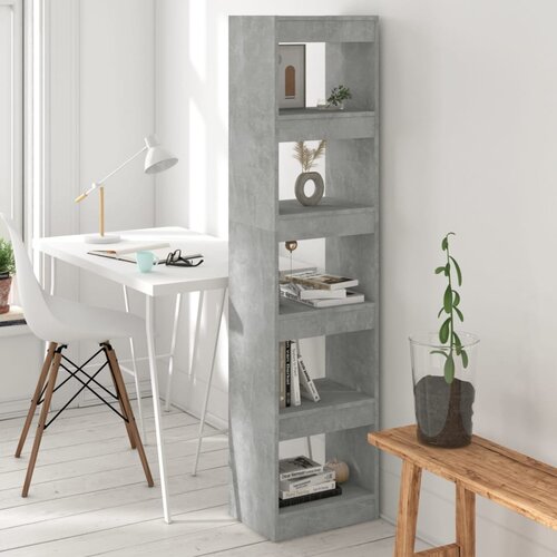 The Living Store Knjižna omara/pregrada betonsko siva 40x30x166 cm - Knjižna Omara, (21431197) Slike