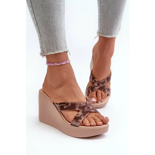 Kesi Women's wedge slippers Ipanema High Fashion Slide Fem Beige