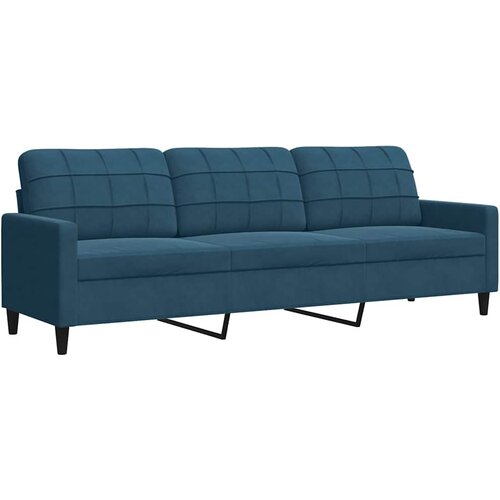  3-dijelni set sofa s jastucima plavi bar&amp;scaron;unasti Slike
