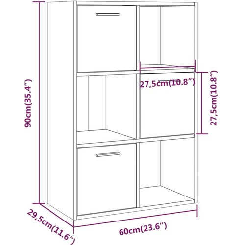 VidaXL omara za shranjevanje siva sonoma 60x29,5x90 cm Slike