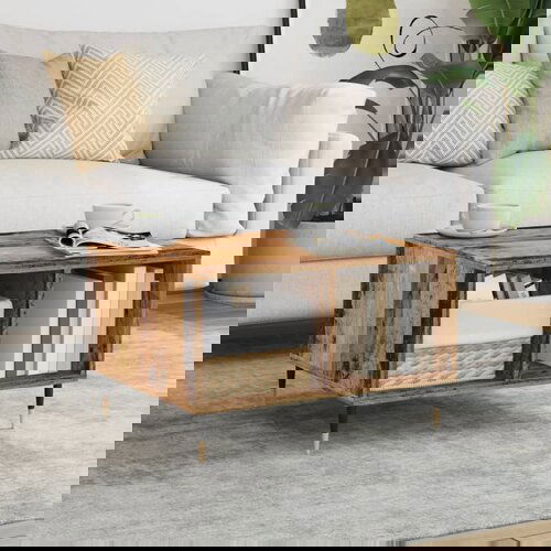 VidaXL Stol za kavu staro drvo 60x50x36,5 cm konstruirano drvo Slike