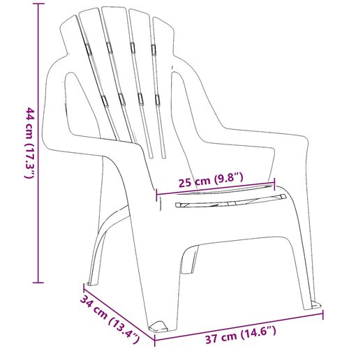  Vrtne stolice za djecu 2 kom 37x34x44 cm PP izgled drva Slike
