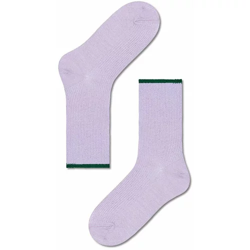 Happy Socks Nogavice Mariona Crew Sock ženske, vijolična barva