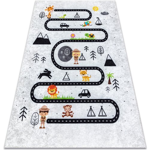 RugsX Preproge JUNIOR 51490.802 pralna preproga živali, ulice za 120x170 cm Siva Cene