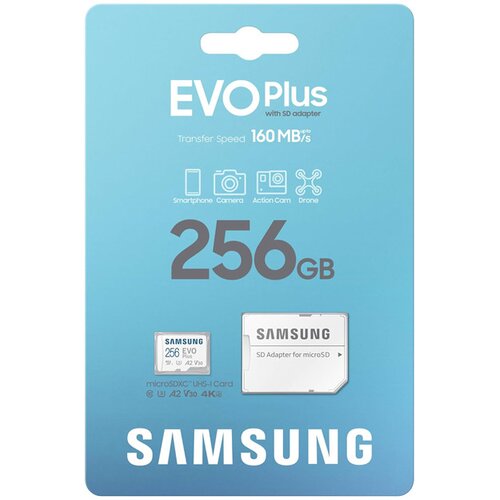 Samsung SD micro SAM EVO Plus 256GB + Adapter MB-MC256SA/EU Slike