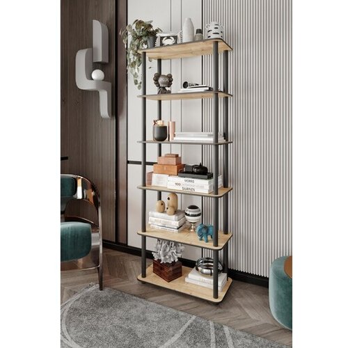 Hanah home polica za knjige 60x173x30 cm, hrast Cijene