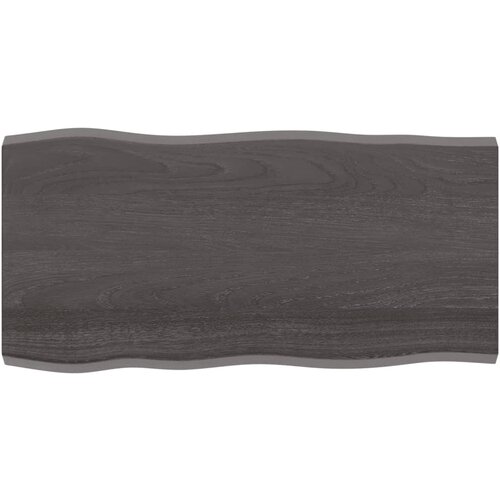 vidaXL Mizna plošča temno siva 100x50x4 cm obdelana trdna hrastovina Cene