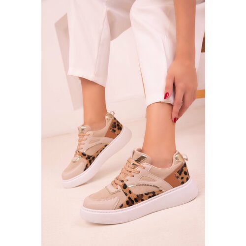 Soho Beige-Leopard Women's Sneakers 18482 Slike