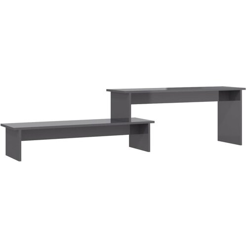 Maison Chic TV omarica - TV stojalo - Televizijska omarica visok sijaj siva 180x30x43 cm iverna plo&amp;scaron;ča, (21700436) Slike