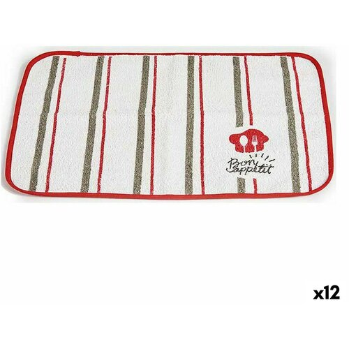 Podmetač Kinvara Bon Appetit Bijela Crvena 33 x 0,3 x 48 cm (12 kom.) Slike