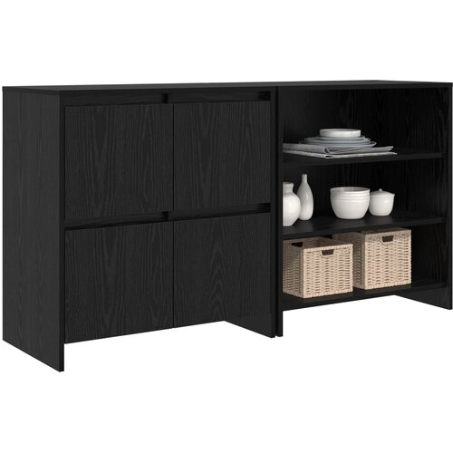  Kreveta 2 pcs Crni hrast 70 x 41 x 75 cm Konstruirano drvo Slike