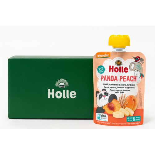 Holle Pire od breskve, marelice i banane "Panda Peach"- Organski 100g , pakiranje 12komada, xxl Cene