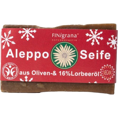 FINigrana® Bio & Naturkosmetik Aleppo milo s 16 % lovorjevega olja - Winter-Edition - 180 g Cene