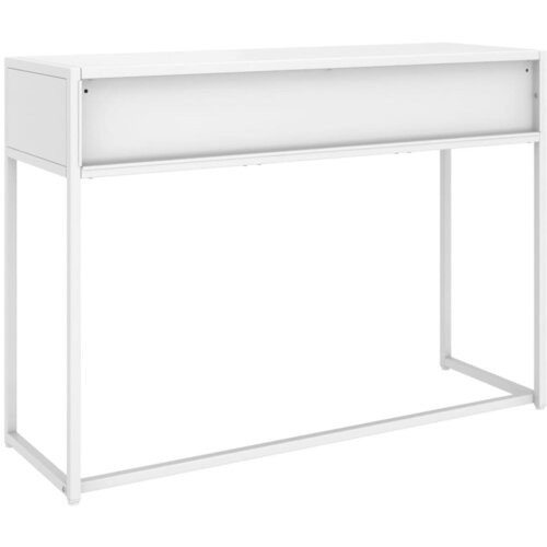  Konzolni stol bijeli 106 x 35 x 75 cm čelični Slike