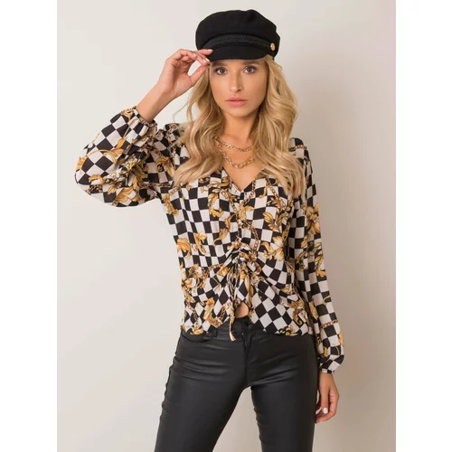 Fashion Hunters Black and ecru blouse by Blaire