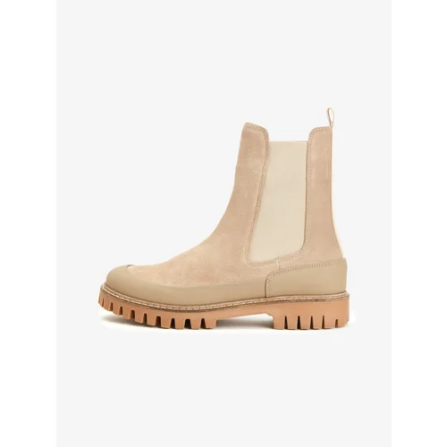 Tommy Hilfiger Beige Women's Suede Ankle Boots - Women