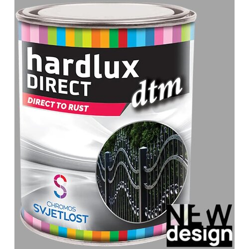 CHROMOS SVJETLOST Boja za metal Hardlux DTM sivi, 0,75 l Slike