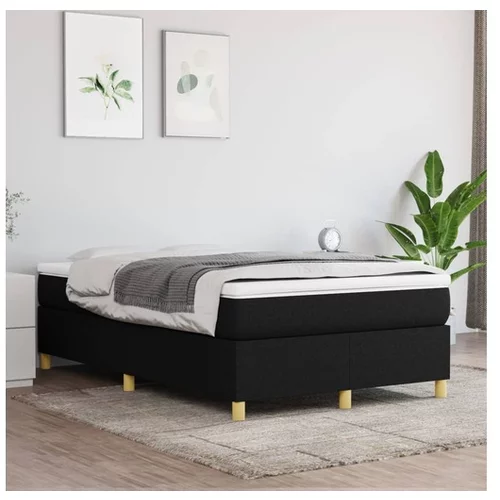  Box spring posteljni okvir črn 120x200 cm blago