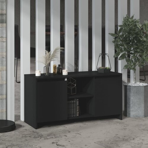 Furnova TV omarica črna 102x37,5x52,5 cm iverna plo&amp;scaron;ča, (21924505) Slike