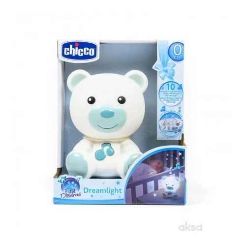 Chicco Dreamlight Bear nočna lučka z melodijo Blue 0 m+ 1 kos