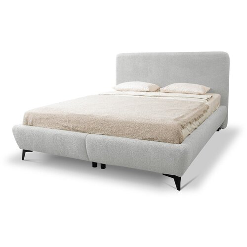 Makamii Svijetlo sivi tapecirani bračni krevet s prostorom za odlaganje s podnicom 180x200 cm Makapu – Cijene