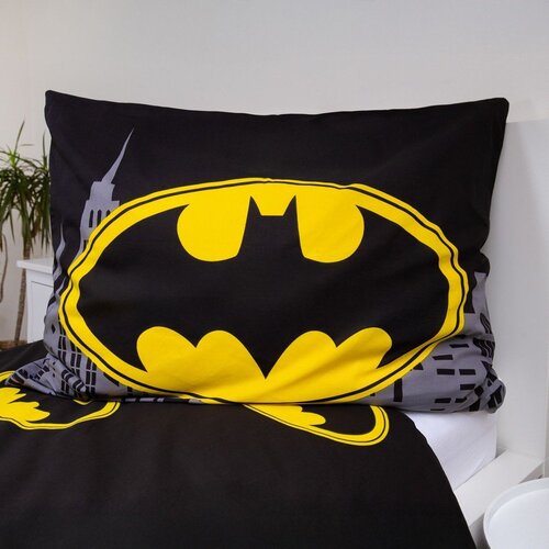 Jerry Fabrics Enojna bombažna otro&amp;scaron;ka posteljnina 140x200 cm Batman &amp;quot;The Emblem&amp;quot; &amp;ndash; Slike