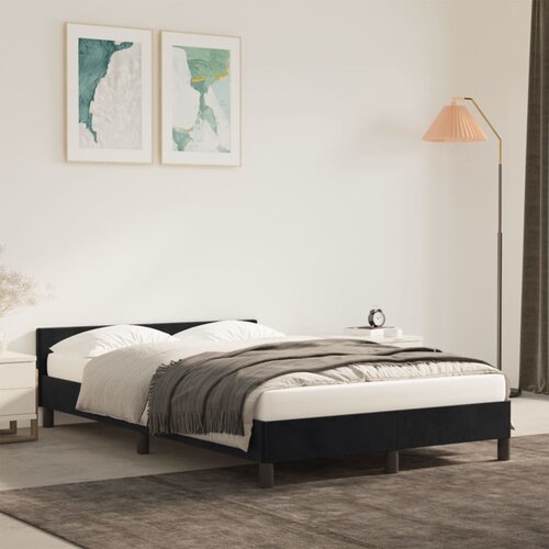 Furnova Posteljni okvir brez vzmetnico črn 120x190 cm žamet, (21936994) Slike