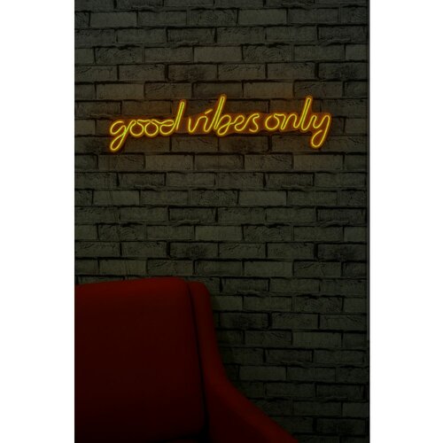 Zidna dekoracija Good Vibes Only LED, narandžasta Slike
