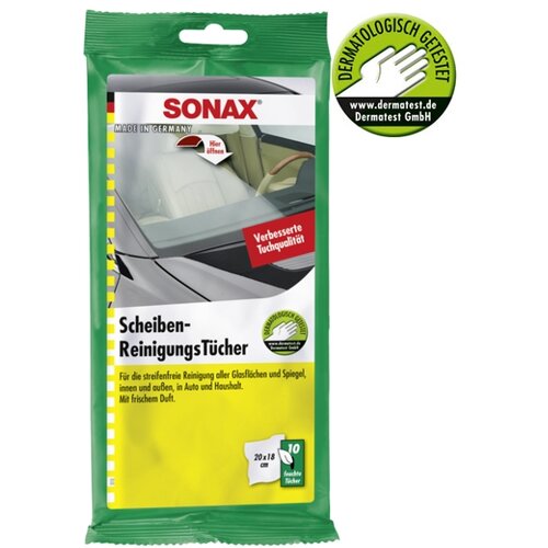 Sonax vlažne maramice za čišćenje stakla - 10kom Slike