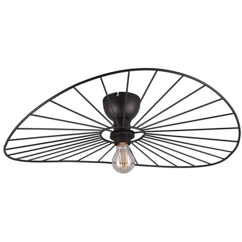 Tri O mat črna stropna svetilka ø 60 cm chapeau – Cene