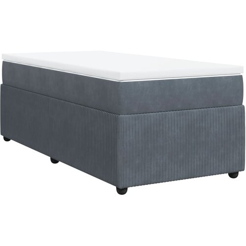Maison Chic Box spring postelja - Vzmetna postelja z vzmetnico temno siva 90x200 cm žamet SL17644, (21894798) Slike