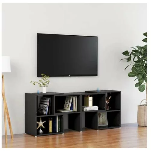  TV omarica črna 104x30x52 cm iverna plošča